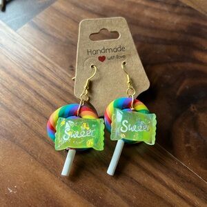 Rainbow Lollipop Earrings